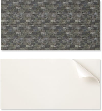 Zelfklevend PVC-paneel voor de eetkamer met afbeelding van een bakstenen muur, 100x50 cm