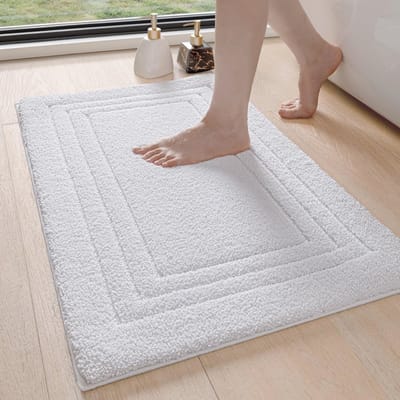 Antislip Badmat 60 x 90 cm | Machinewasbare Badkamermat | Super Absorberend Badmat voor Doucheruimte en Badkamer