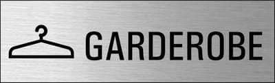 Garderobe deurbordje met zelfklevende strip