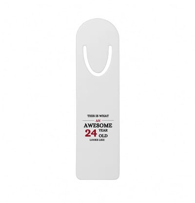Hacebo® - This is what an awesome 24 year old looks like metalen boekenlegger - iemand die 24 jaar is geworden - de jarige - verjaardagscadeau - kado - geschenk - gift Bladwijzer boekenleggers - 12.7 cm x 3.2cm