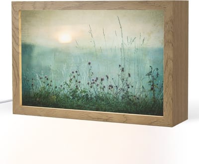 Tafellamp 30x20 cm - LED lamp - Natuur - Vintage - Bloemen - Zon - Decoratieve tafellampen - Dimbaar - Tafellampje slaapkamer - Woonkamer binnen