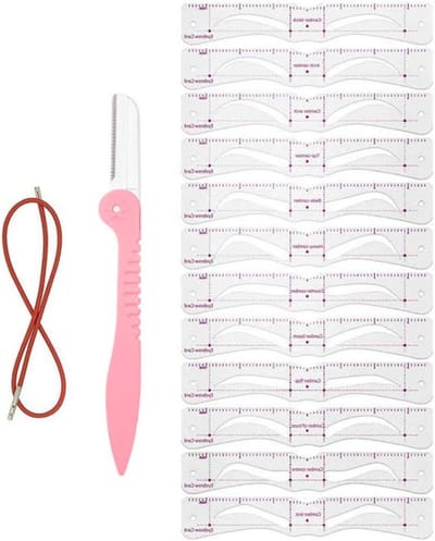 Wenkbrauw Vormgevings Sjabloon - Brow Stempel Mal - Wenkbrauwen Vormgeven - Handsfree Snel Gebruik - 12 sjablonen - Niet gespecificeerd