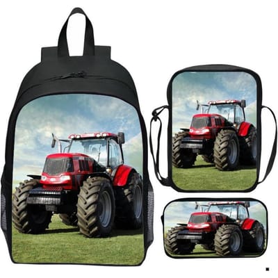 Mechanische printing tractor rugzak cartoon nieuwe high-end basisschool rugzak schoudertas etui 3 stuks Set