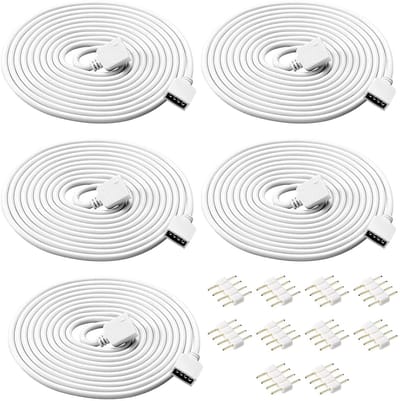 Dailygoody - LED Strip Verlengkabel - 4-Pins - 2 Meter - Mannelijk naar Mannelijk - Verlengkabel voor LED Strips - Geschikt voor 3528 5050 2835 LED St...