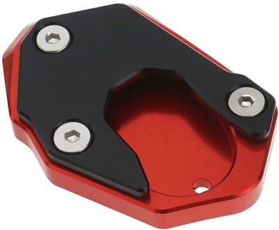 Dailygoody - Motorfiets Voetverlenging Pad - Anti-slip Zijstandaard Vergroter - Rood - Aluminium Pad - Geschikt voor Kawasaki Z900 Z650 Z1000 SX