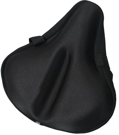 Zitkussen voor hometrainer - 27 x 25 cm gelzadelhoes voor breed fietszadel, comfortabel voor vrouwen, spinningfiets, indoor cycling
