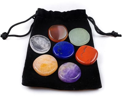 Dailygoods- Chakra-stenen Set 7-delig - Gepolijste Kristallen - Helende Stenen - Reiki/Meditatie/Yoga - Onregelmatige Vorm - Healing Crystals