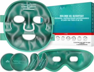 MMP® Ijsmasker - Migraine Masker - Oogmasker - 32x21x3cm - Blauwgroen