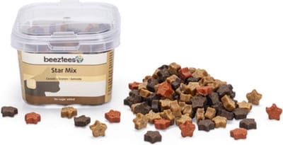 BEEZTEES Star Mix KATTENSNACK lekker en in handig doosje geen toegevoegde suiker - granen 140 gr E