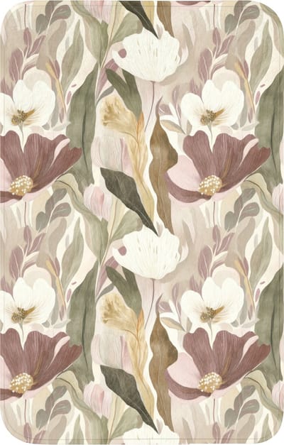 WC mat 50x80 cm - Antislip - Bloemen - Aquarel - Kleurrijk - Toiletmat - Vloermat - Douchemat - Toilet tapijt - Toiletmatten