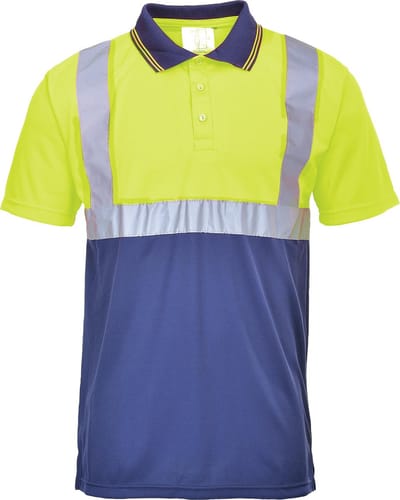Portwest Tweekleuren Polo S479 - Geel/Marine - S