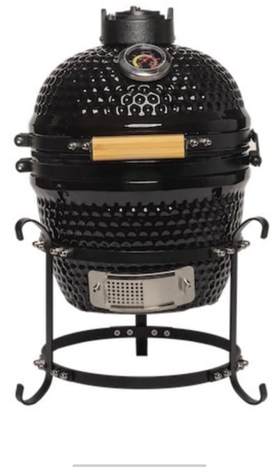 Patton Kamado Keramische Houtskoolbarbecue Inclusief Heatdeflector - Mini - Zwart
