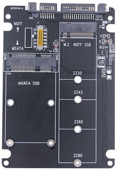 VT Goods - M.2 naar SATA Adapter - naar SATA 3.1 converter - voor 2,5 inch harde schijf - Plug and play - Schakelknop - Geschikt voor SSD...