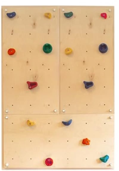 Gartenpirat Klimwand IW3 voor binnen, 3 x plaat, 114x 57 cm (1,95 m²), met 15 handgrepen voor indoor klimmen