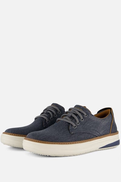 Skechers Skechers Hyland Ratner Sneakers blauw Canvas