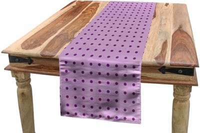 ABAKUHAUS Tafel-loper Mode-Stippen – Rechthoekig 40x180 cm – Lila-Pruim