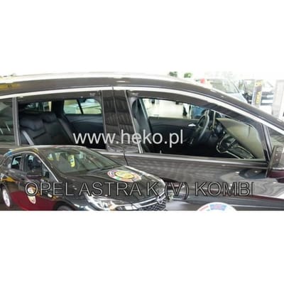 Déflecteurs d'air - J&J AUTOMOTIVE - Opel Astra V, K 2015-2021 - Fumé - Acrylique renforcé - Installation facile