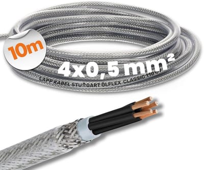Afgeschermde Stuurkabel 10 Meter 4x0.5 mm² Transparant