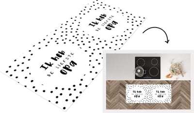 Keukenloper - Loper keuken - Stippen - Quotes - 'Ik heb de liefste opa' - Spreuken - 120x50 cm - Keukenloper vinyl