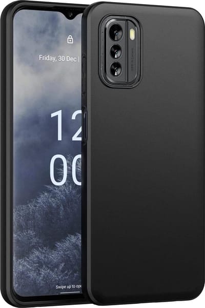 Casemania Hoesje Geschikt voor Nokia G60 5G Zwart - Siliconen Back Cover