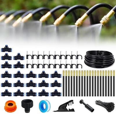 Complete Drip Irrigation Set van 20 meter voor Tuin, Groenten en Kassen met 360° Automatische Irrigatie en Waterbesparing