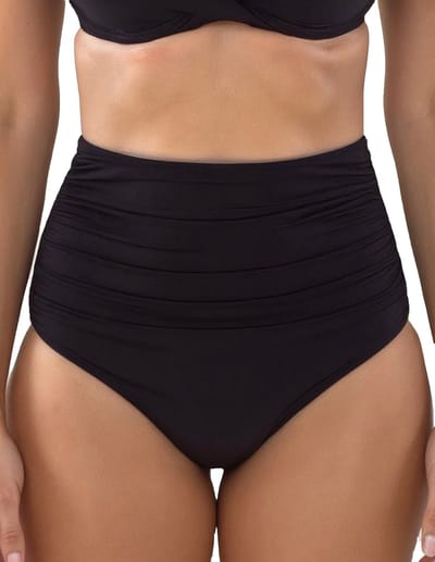 Vivisence Bikinibroekje Dames 38 Hoge taille High waist - Zwembroek effen klassiek - Badmode strandkleding - Zwart