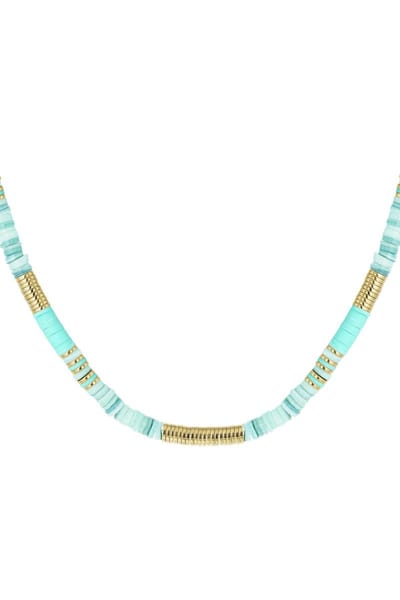 Ketting verschillende kralen Groen polymer clay
