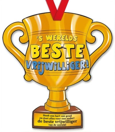 Paper Dreams | Kartonnen Trofee | 'S werelds beste vrijwilliger!