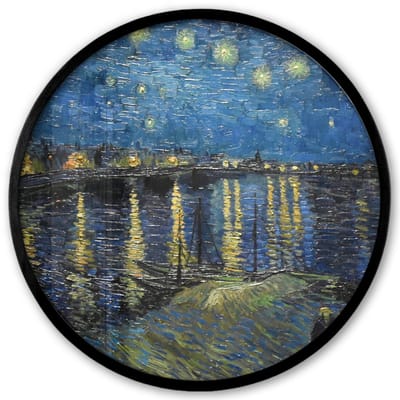 Poster in lijst Rond - Fotolijst 40x40 cm - Posters - Van Gogh - Brug - Oude meesters - Ronde posterlijst zwart - Decoratie - Wanddecoratie woonkamer - Muurdecoratie slaapkamer