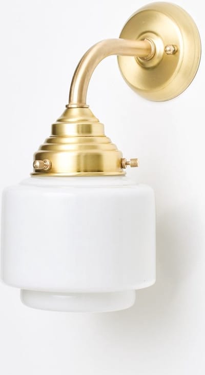 Wandlamp Getrapte Cilinder Small Meander Messing - Art Deco Trade