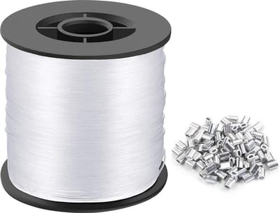 0,8 mm nylondraad, transparant en scheurvast, 200 m transparant nylontouw