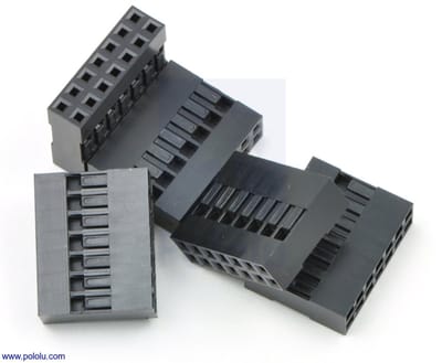 2,54 mm Dupont Krimpconnectorbehuizing: 2x7-Pins – 5 stuks – Pololu-1915