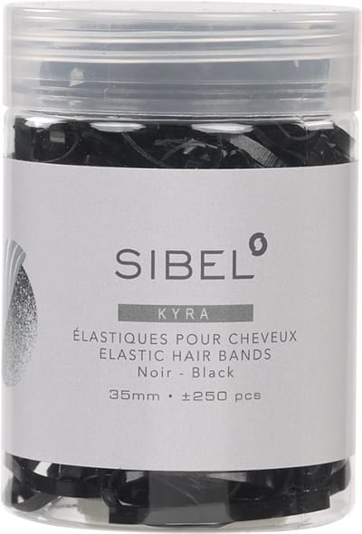Sibel Haarelastiek Kyra TPU Zwart 50 st