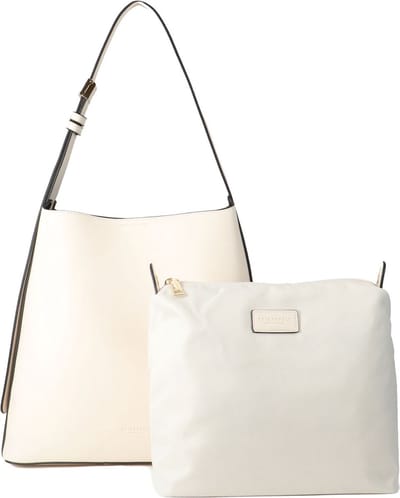 SEIDENFELT MANUFAKTUR Schoudertas Bente Hobo Beige / Gold Crème
