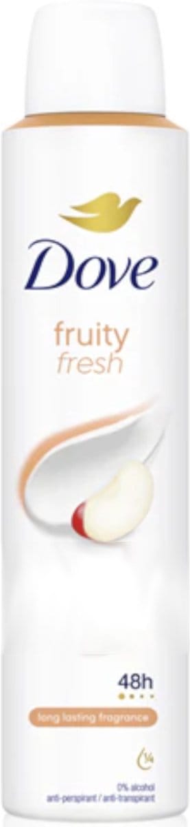 1 x Dove – Deodorant Spray – Fruity Fresh – 200 ml - Anti-transpirant Spray - Zweetgeur - Okselgeur - Fris - Fruitig