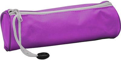 SOHO Ronde Pennenzak – Etui met Rits en Trekkoord – 21 x 8 cm – School Etui / Pennenetui - Paars