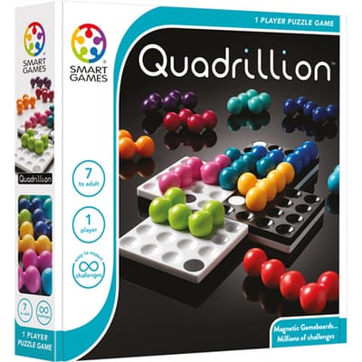 SmartGames Quadrillion - Magnetisch 2D Logisch Denkspel - Oneindig Aantal Puzzeluitdagingen - Flexibele Breinbreker & Solospel - Vanaf 7 Jaar
