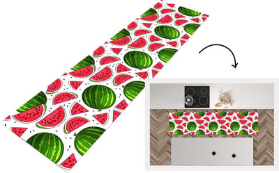Keukenloper - Loper keuken - Patroon - Watermeloen - Pit - Fruit - 200x50 cm - Keukenloper vinyl