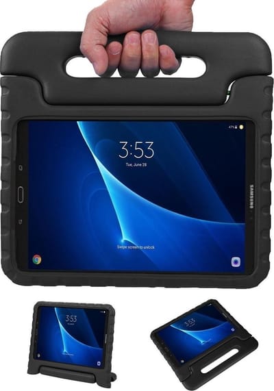 Hoesje - Geschikt voor Samsung Galaxy Tab A 10.1 (2019) - Kinderhoes Shockproof Bumper - Kidsproof Case - Tablethoes - Kinder Hoes Cover - Zwart