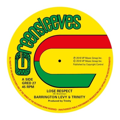 Barrington Levy, Roman Stewart & Trinity - Lose Respect / Since You're Gone (12" Single)