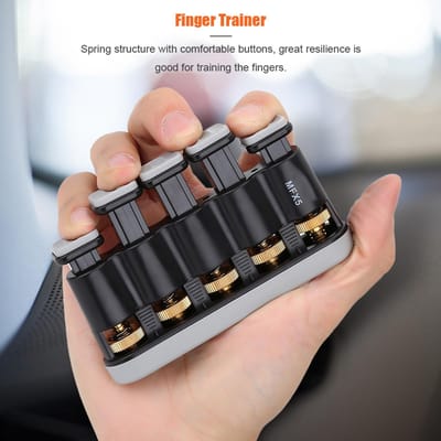 Exerciceur de Tension Variable pour la Force des Mains et des Doigts Entraîneur de Grip pour Piano Guitare (Gris) gray