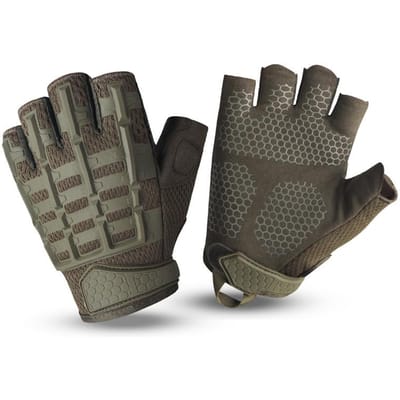 Tactische Outdoor Handschoenen Rijden Sporten Motorfiets Halve Vinger Handschoenen Beschermend Slijtvast Fitness Touchscreen Handschoenen Mannen M