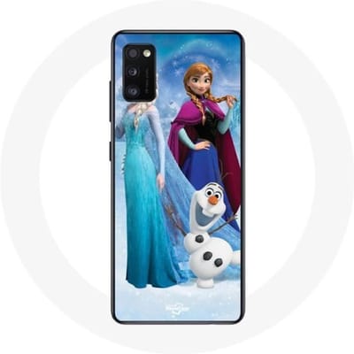 Coque maniacase pour Samsung Galaxy A41 La Reine Des Neiges Elsa Anna Olaf zwart