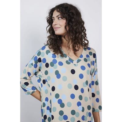 DIDI Loose Dress Fancy Feather Grey Fuji Print Größe: 38 | Midikleider Outlet | Damen | Grau