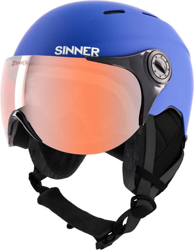 SINNER - TYPHOON VISOR SKIHELM - Mat Zeeblauw - Unisex - Maat 53