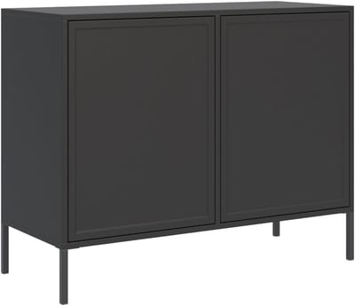 Selsey Velveto - Dressoir met 2 deuren, Zwart, 100 cm