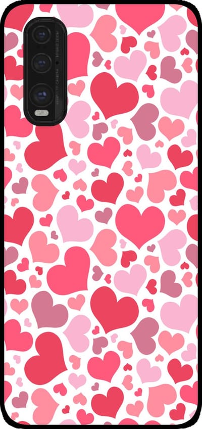Smartphonica Telefoonhoesje Geschikt voor Oppo Find X2 met Hartjes Print - Hearts Design TPU Backcover Case - Kinder Hoesje met Hartjes Design geschikt voor Oppo Find X2