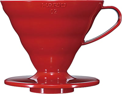 HARIO V60 Dripper - 02 Size - Kunststof - Rood