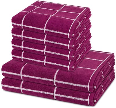 Ross Sonstiges 4 X handdoek 2 X douchehanddoek - in set 6 pack Sensual Skin Karo