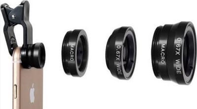 *** 3-in-1 universele lens clip met fish eye, wide en macro opzetstukken - Telefoon Camera Upgrade - van Heble® ***